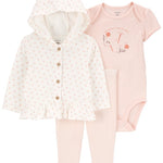 Conjunto de 3 piezas con chaqueta - Blanco