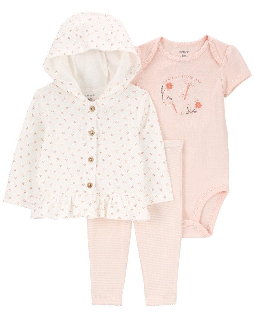 Conjunto de 3 piezas con chaqueta - Blanco
