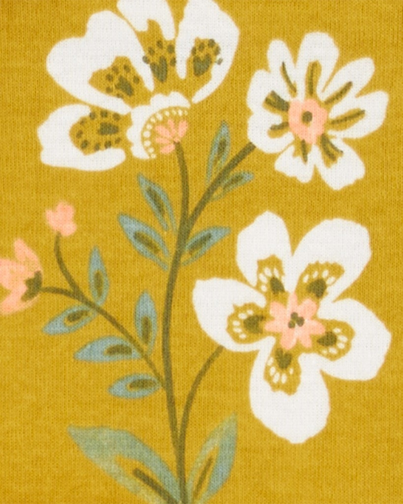 Conjunto de 3 piezas - pequeños personajes - flores - amarillo