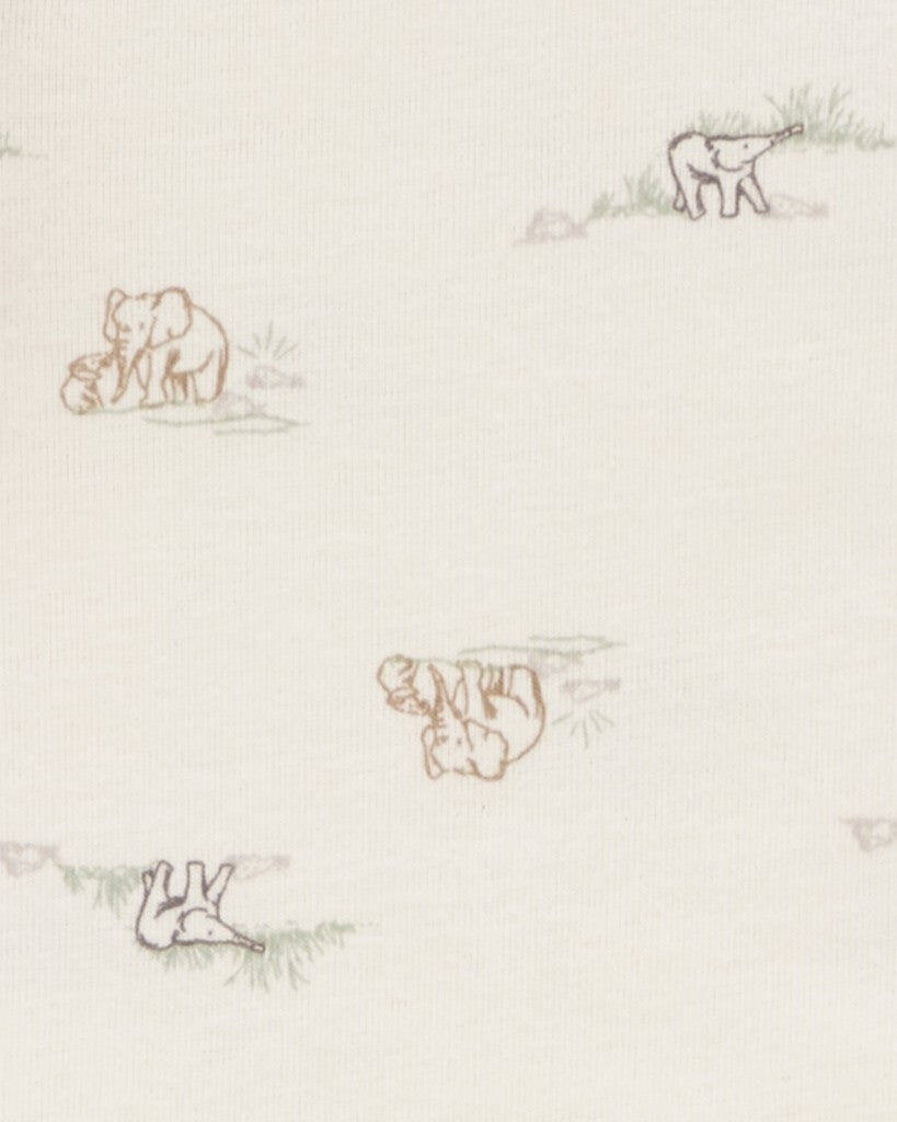 Paquete De 5 Pañaleros De Manga Corta - Elefante Blanco/Gris