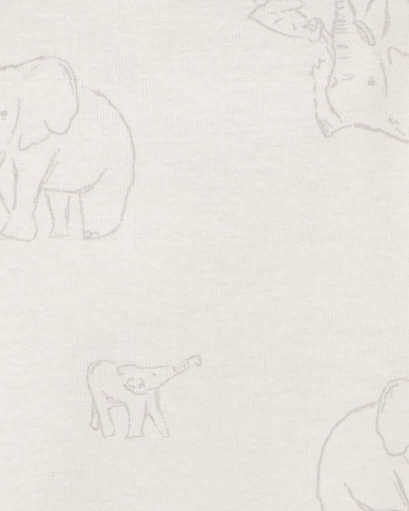 Paquete De 5 Pañaleros De Manga Corta - Elefante Blanco/Gris
