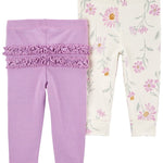 Paquete De 2 Pantalones Estampado Floral