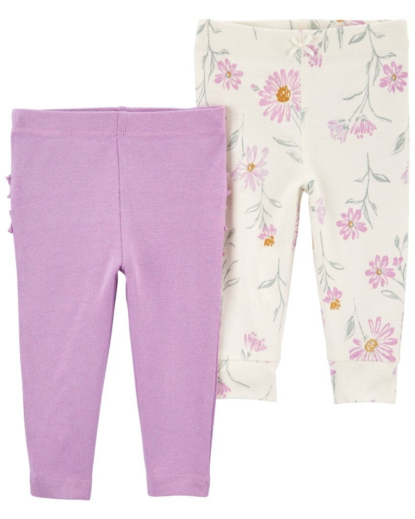 Paquete De 2 Pantalones Estampado Floral