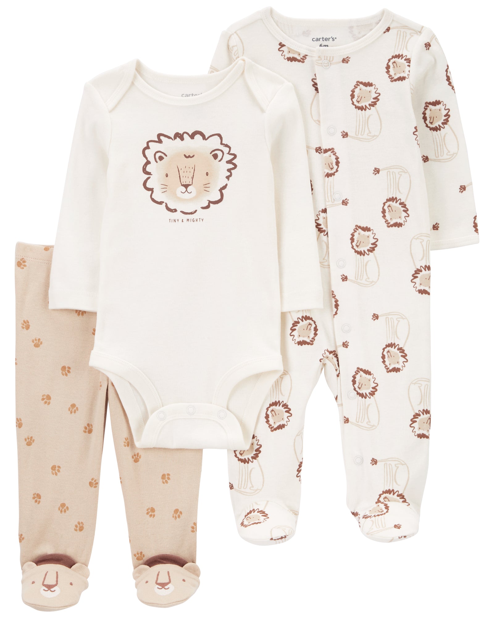 Conjunto De 3 Piezas Con Mameluco "Tiny & Mighty"