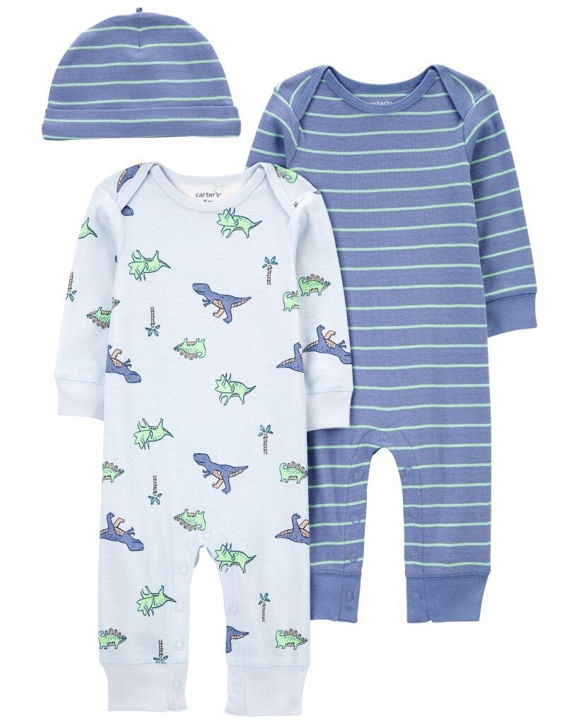 Conjunto de 3 piezas jumpsuits - Dinosaurios