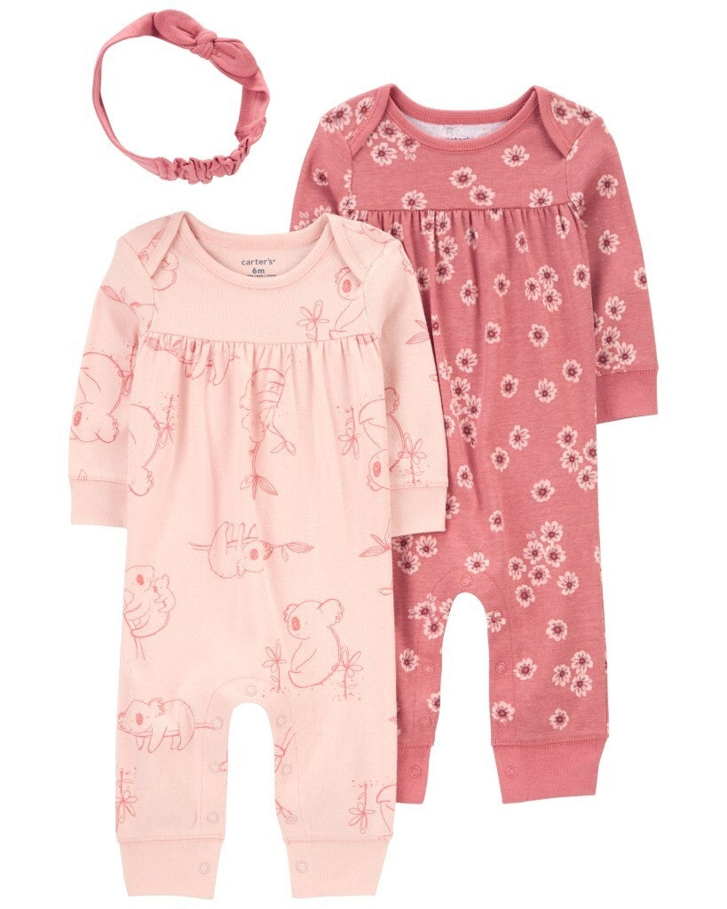 Conjunto de 3 piezas jumpsuits - Flores