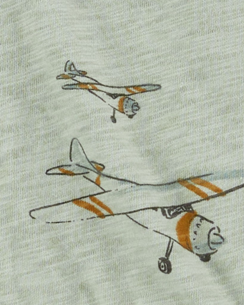 Conjunto de 3 piezas con chaqueta - Avión - Verde