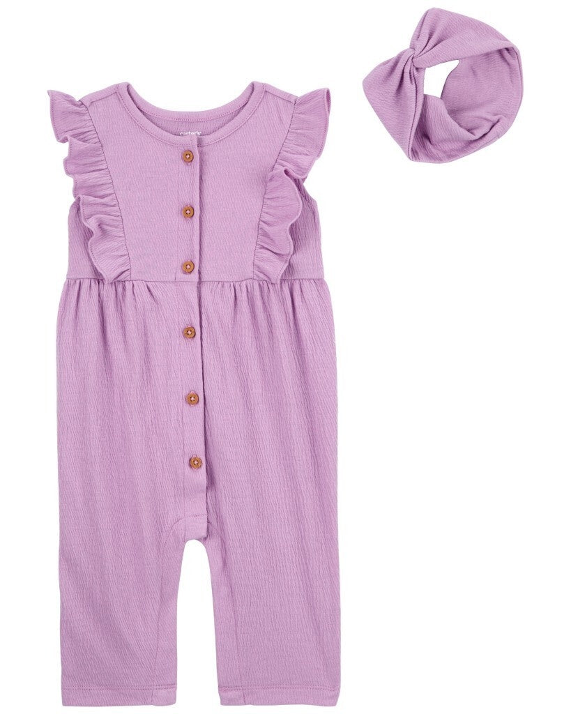 Conjunto de 2 piezas jumpsuit y diadema