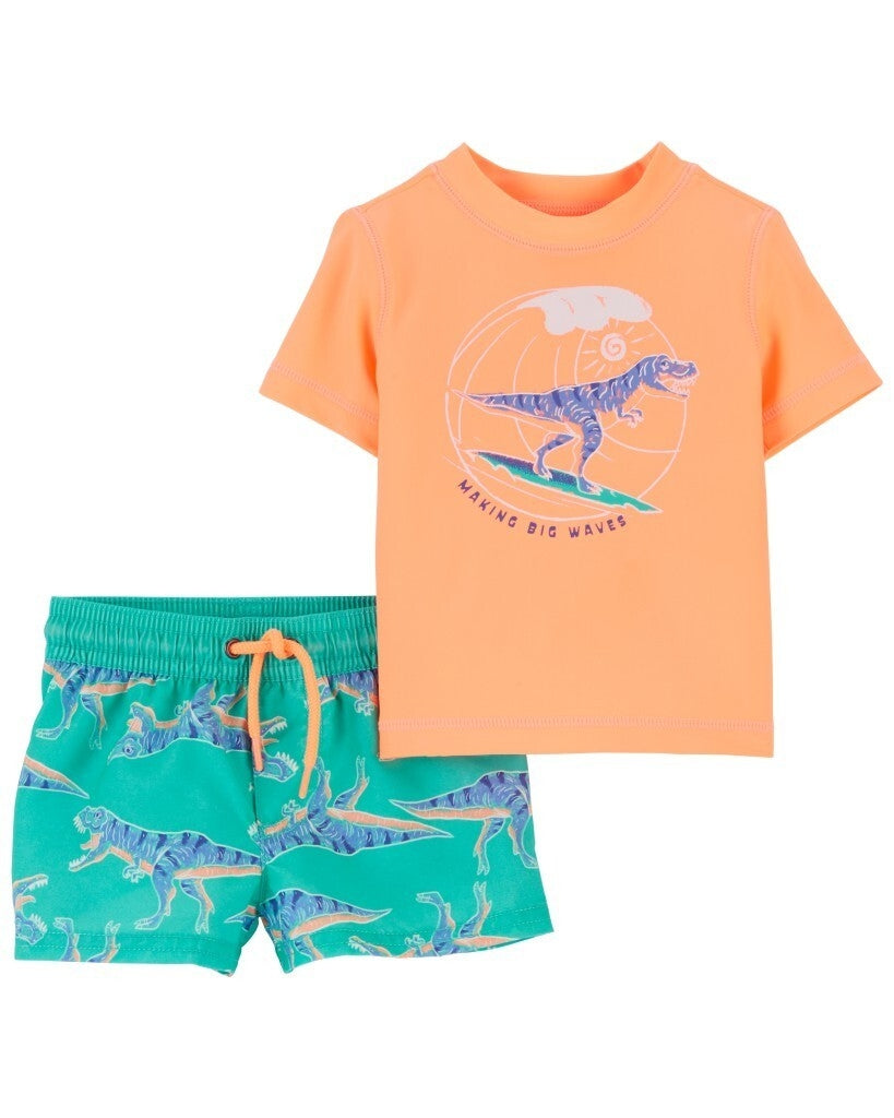 Traje De Baño De 2 Piezas - Dinosaurio