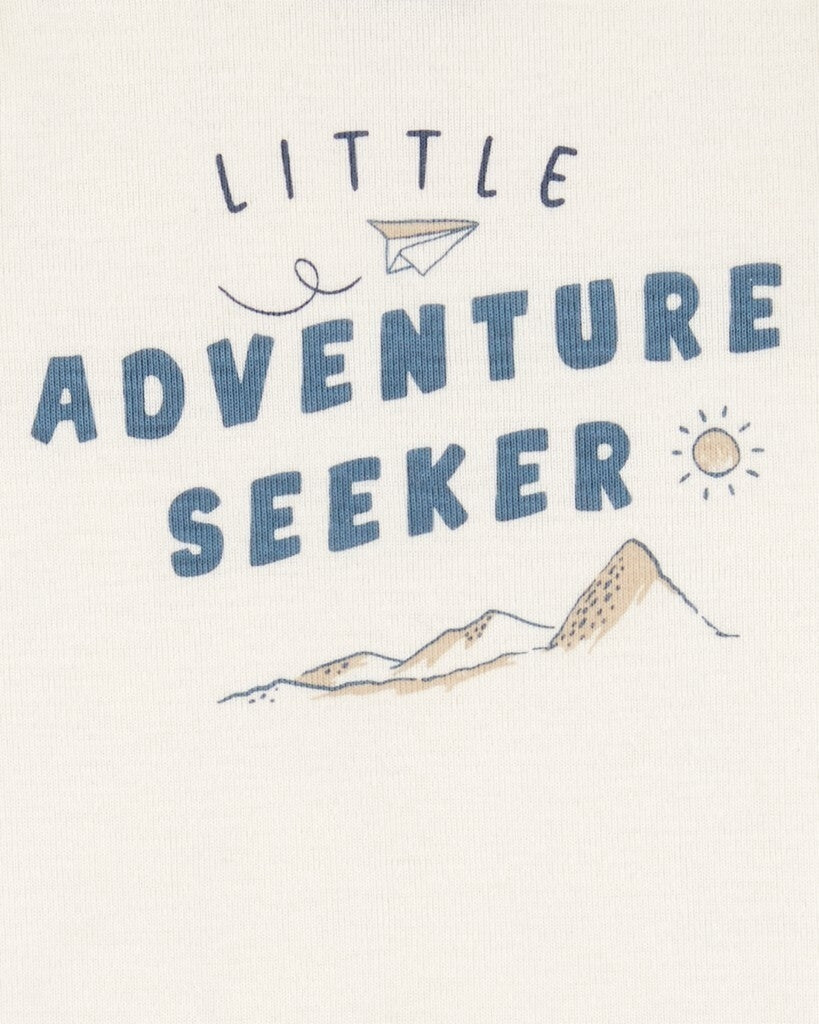 Conjunto de 3 piezas con chaqueta - "Little Adventure Seeker" - Azul