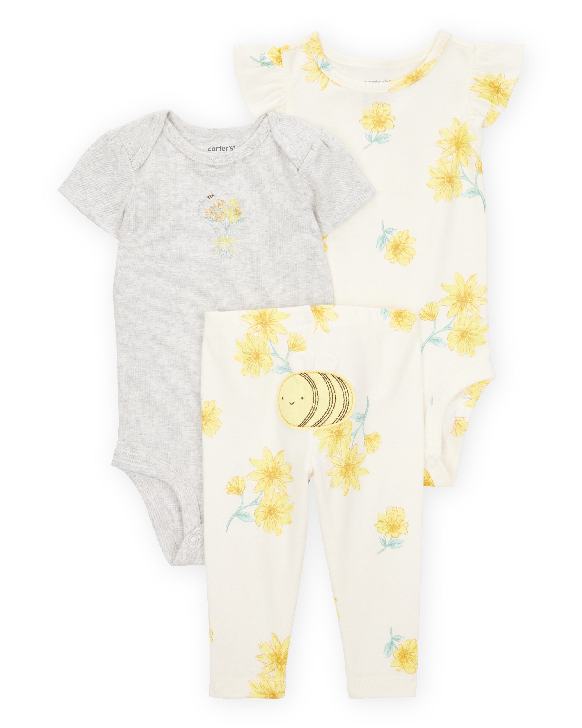Conjunto de 3 piezas - pequeños personajes - abeja