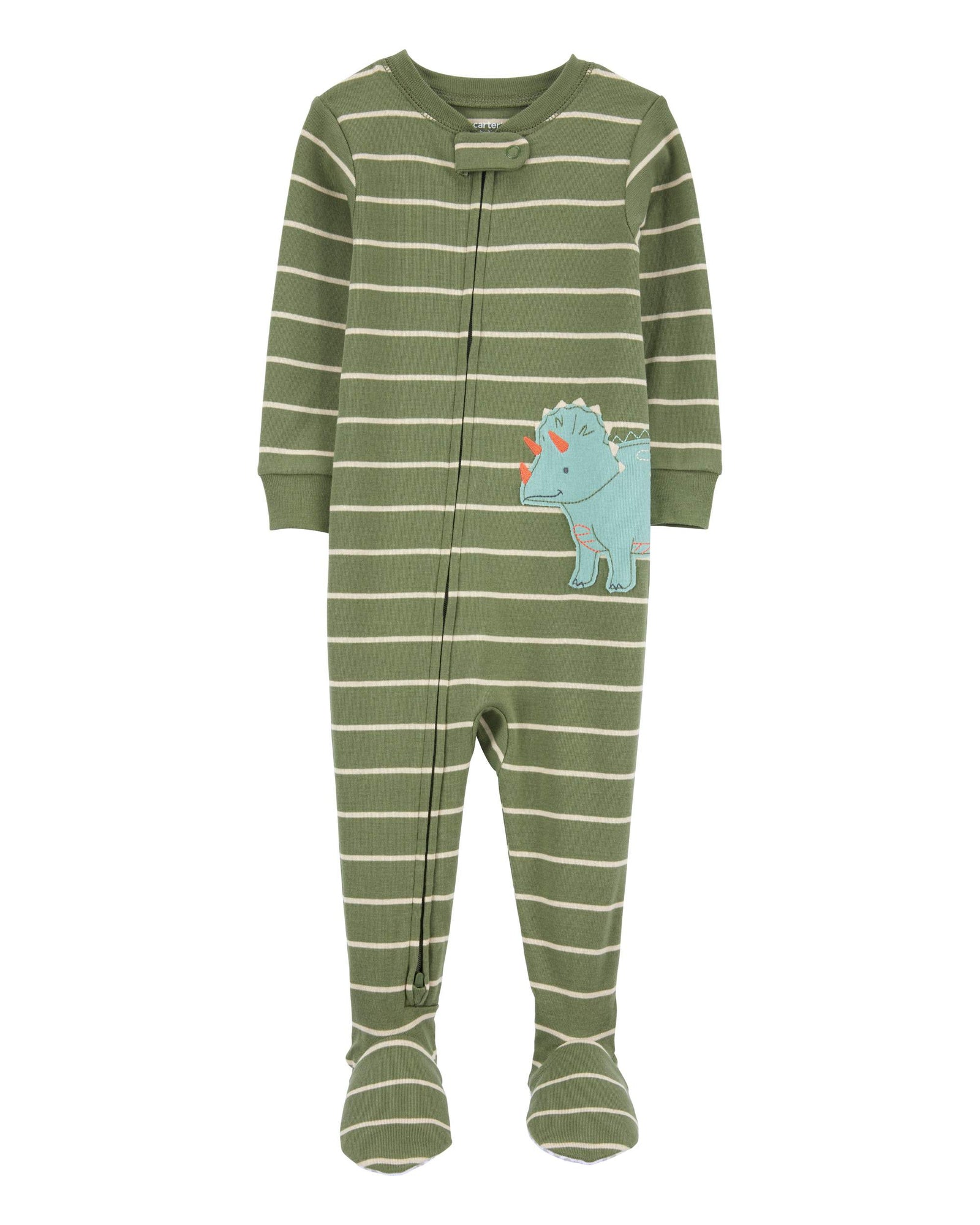 Pijama de Algodón De Ajuste Perfecto - Dinosaurio - Verde
