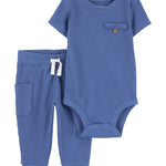 Conjunto de 2 piezas pañalero y pantalón