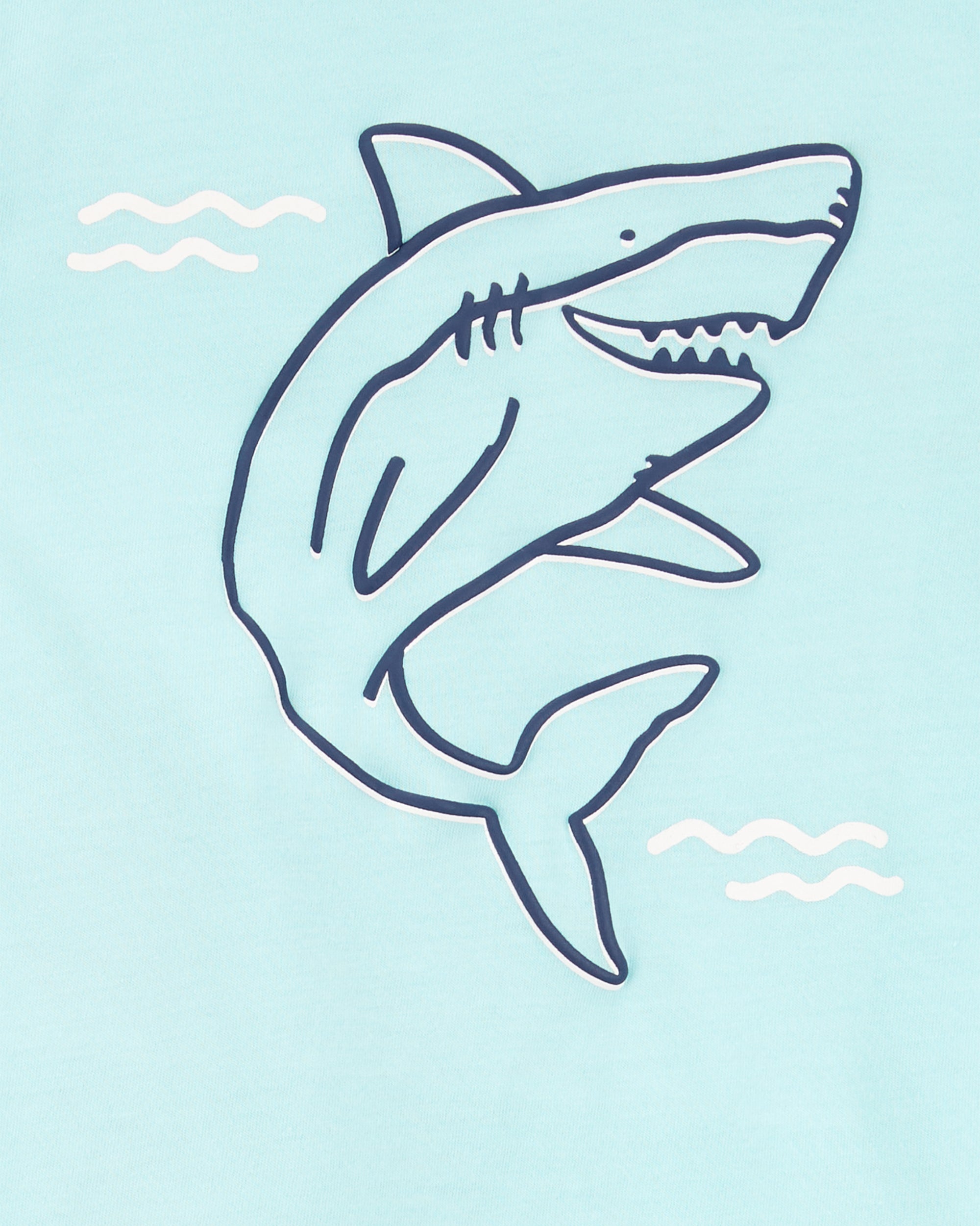 Conjunto de 2 piezas camisa y shorts - Tiburón - Azul