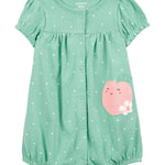 Romper Estampado Peach - Verde