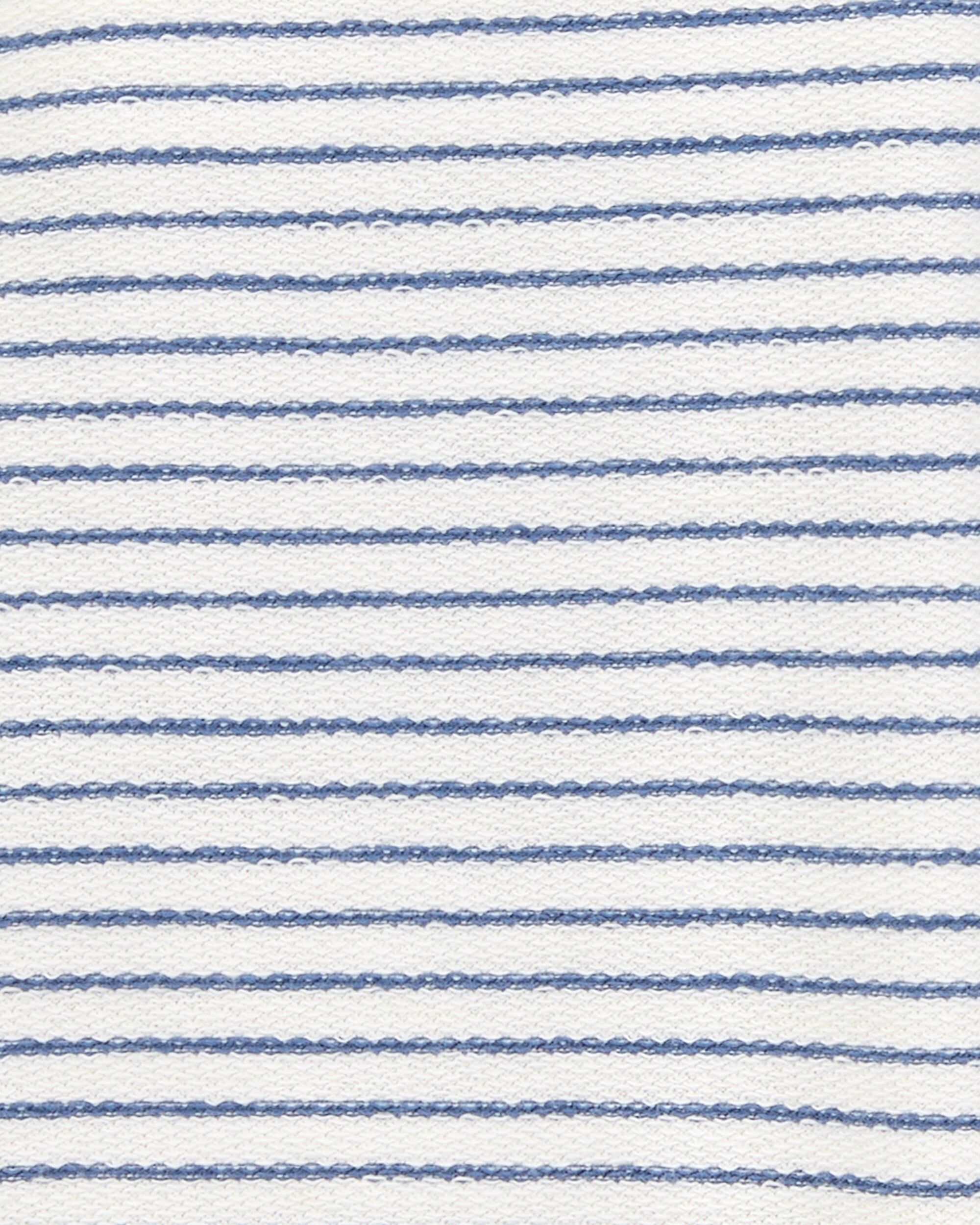Conjunto de 2 piezas camisa y overol corto - Rayas - Azul/Blanco