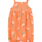 Romper Estampado Flores - Naranja