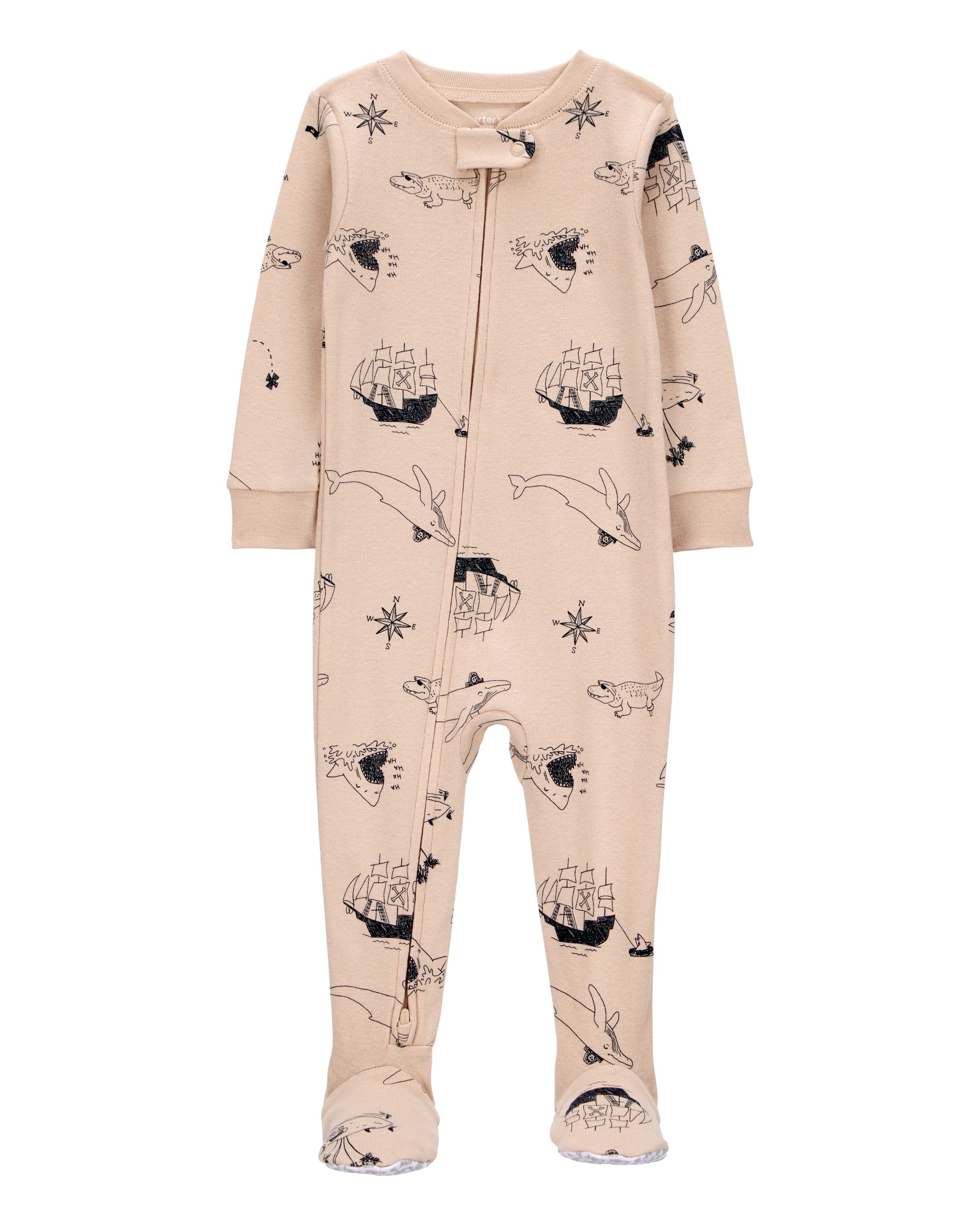 Pijama de Algodón De Ajuste Perfecto - Bote Pirata - Khaki