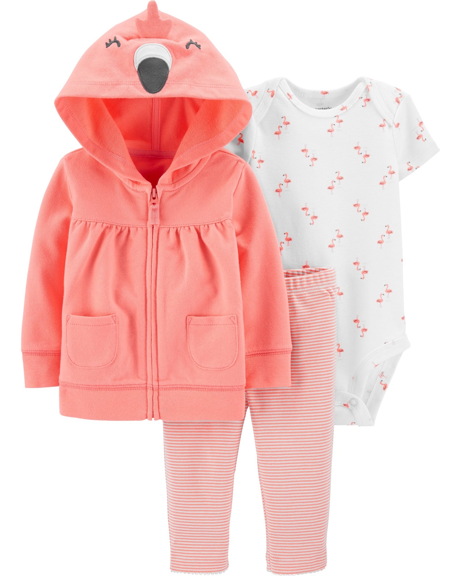 Conjunto de 3 piezas con chaqueta - Flamingo