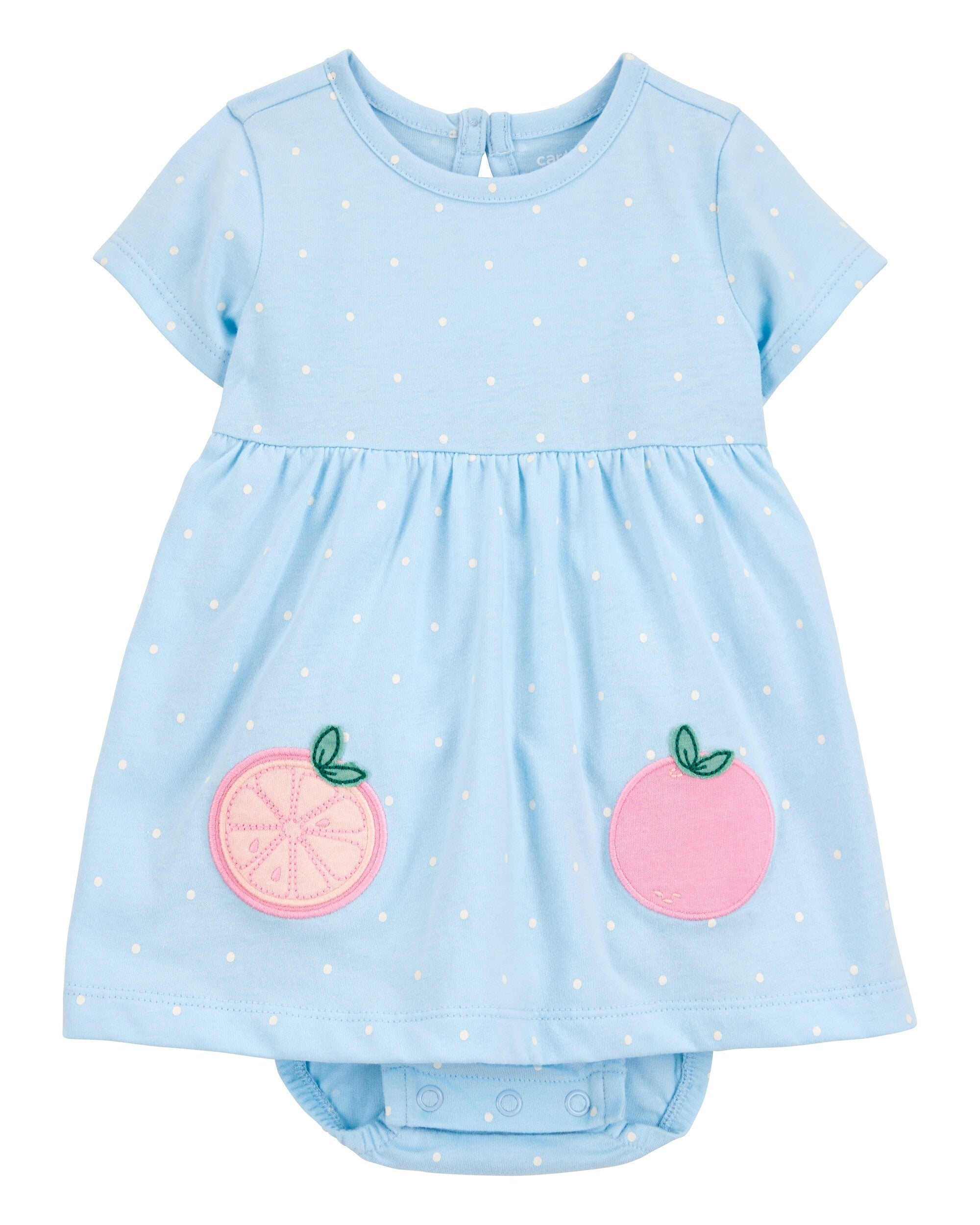 Vestido Pañalero - Durazno - Azul