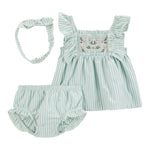 Conjunto de 3 piezas cubrepañal - Verde