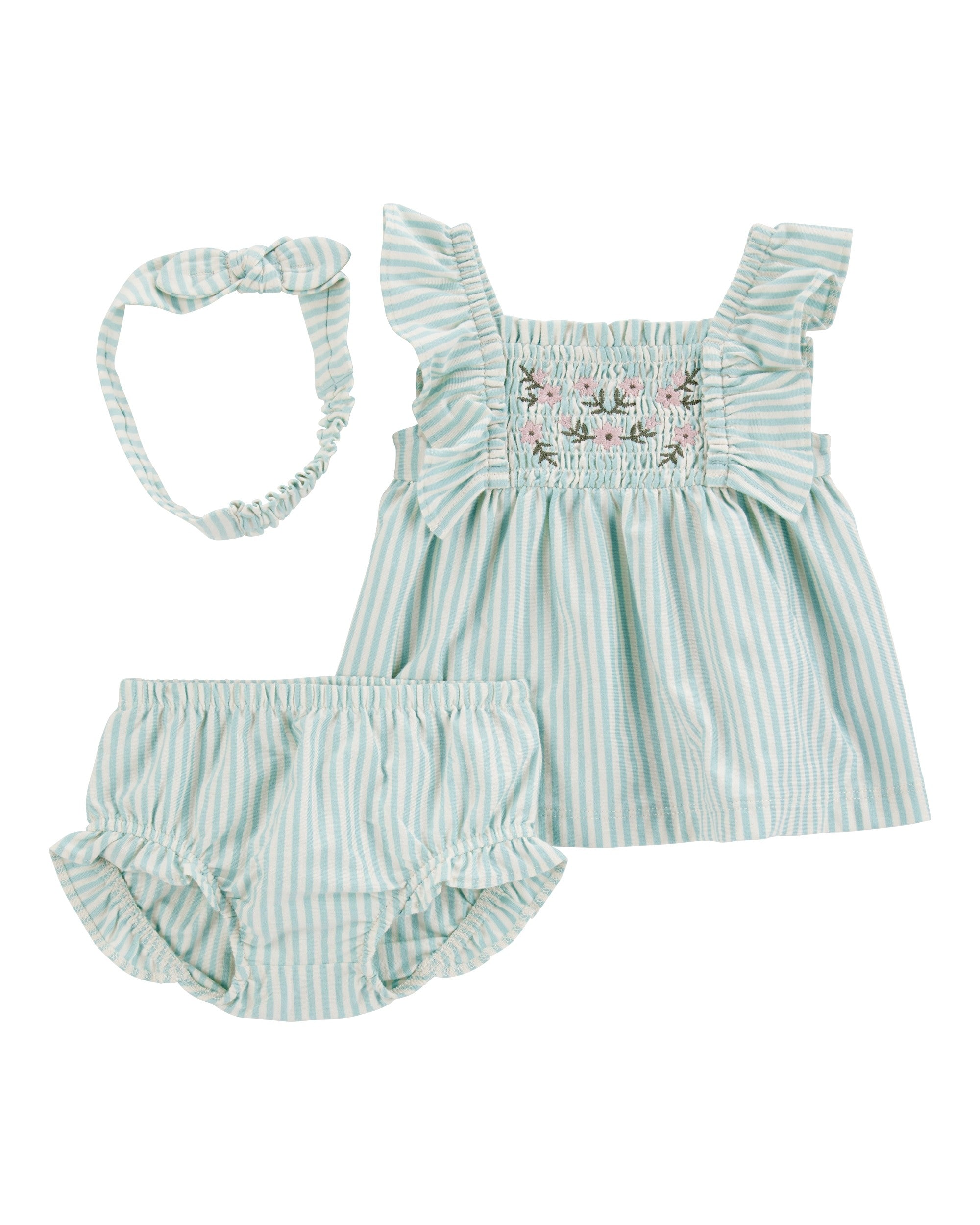 Conjunto de 3 piezas cubrepañal - Verde