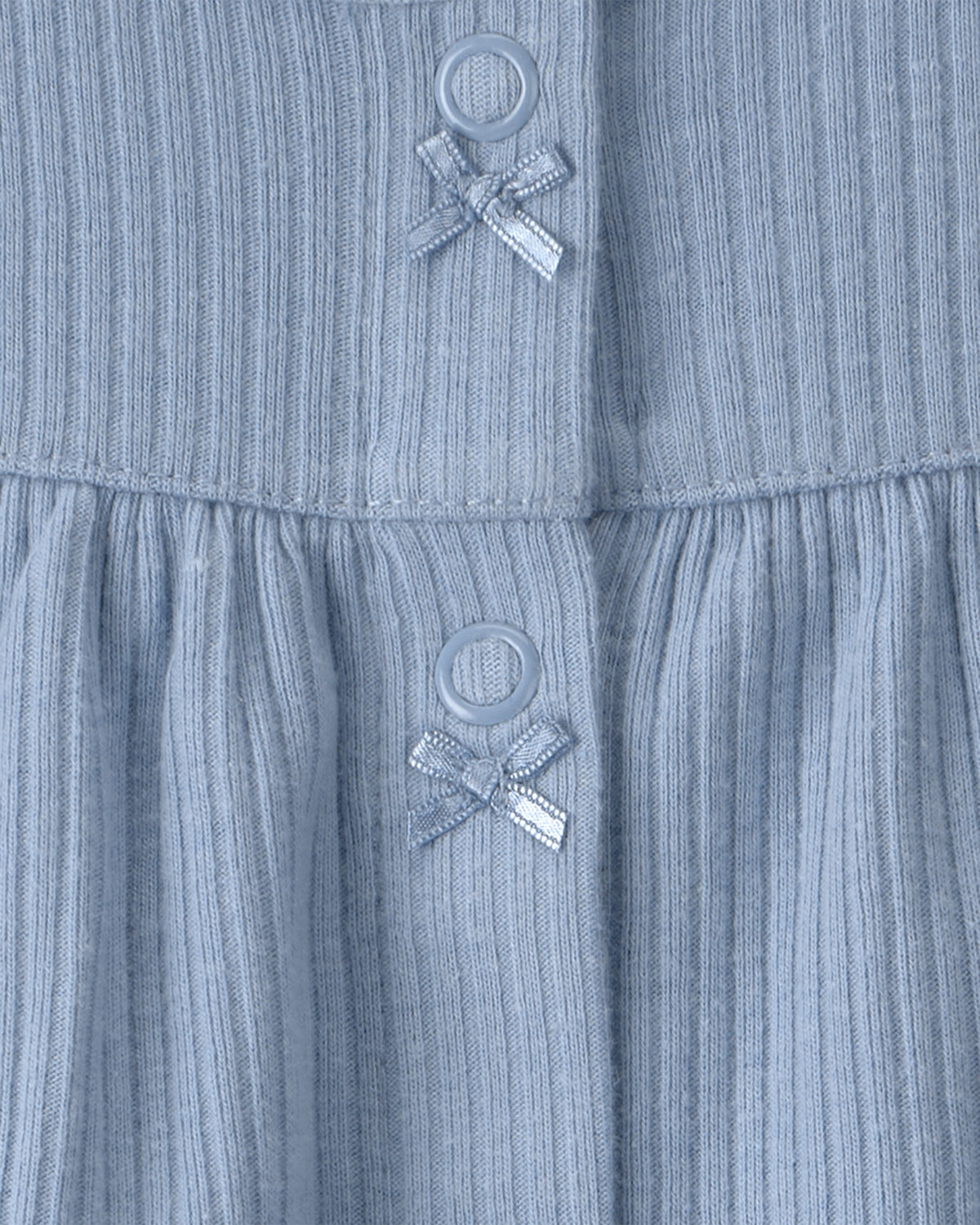 Romper Acanalado de Manga Corta - Azul