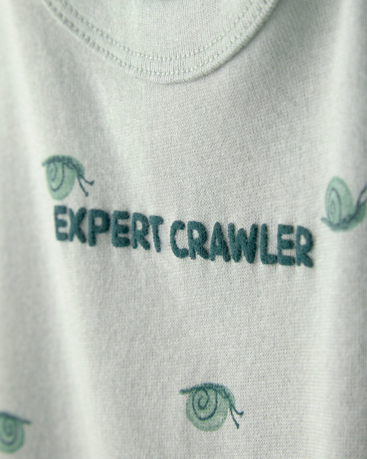 Romper De Manga Corta Conestampado De Caracoles - Verde