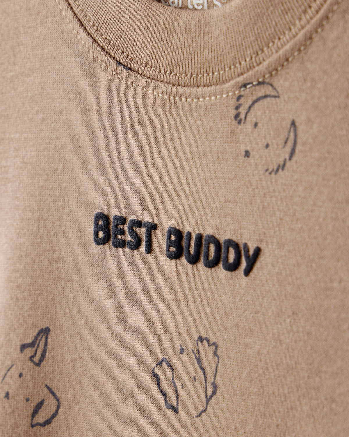 Conjunto de Pañalero y Jogger 'Best Buddy' - Café