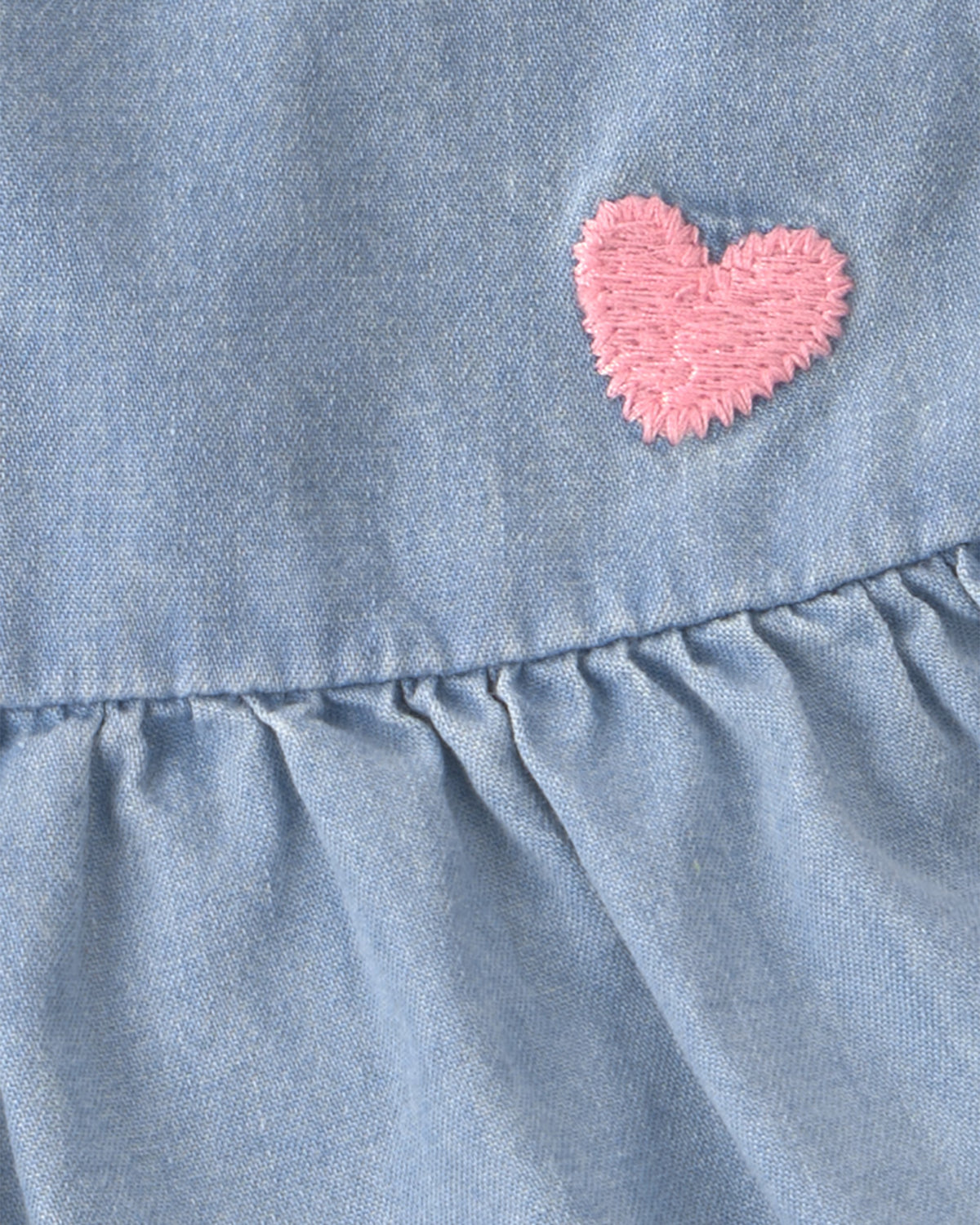 Conjunto De 3 Piezas Chambray Con Pañalero Y Blusa Cerezas - Azul