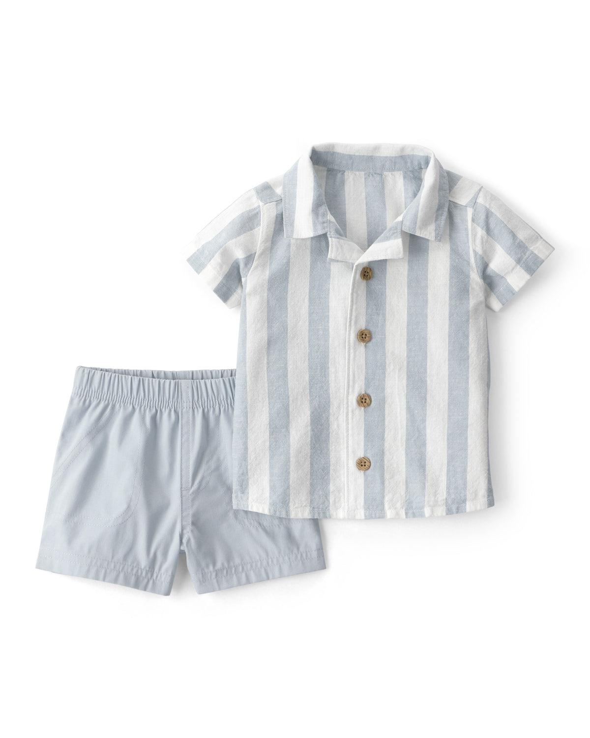 Conjunto De 2 Piezas Con Playera Y Short - Azul