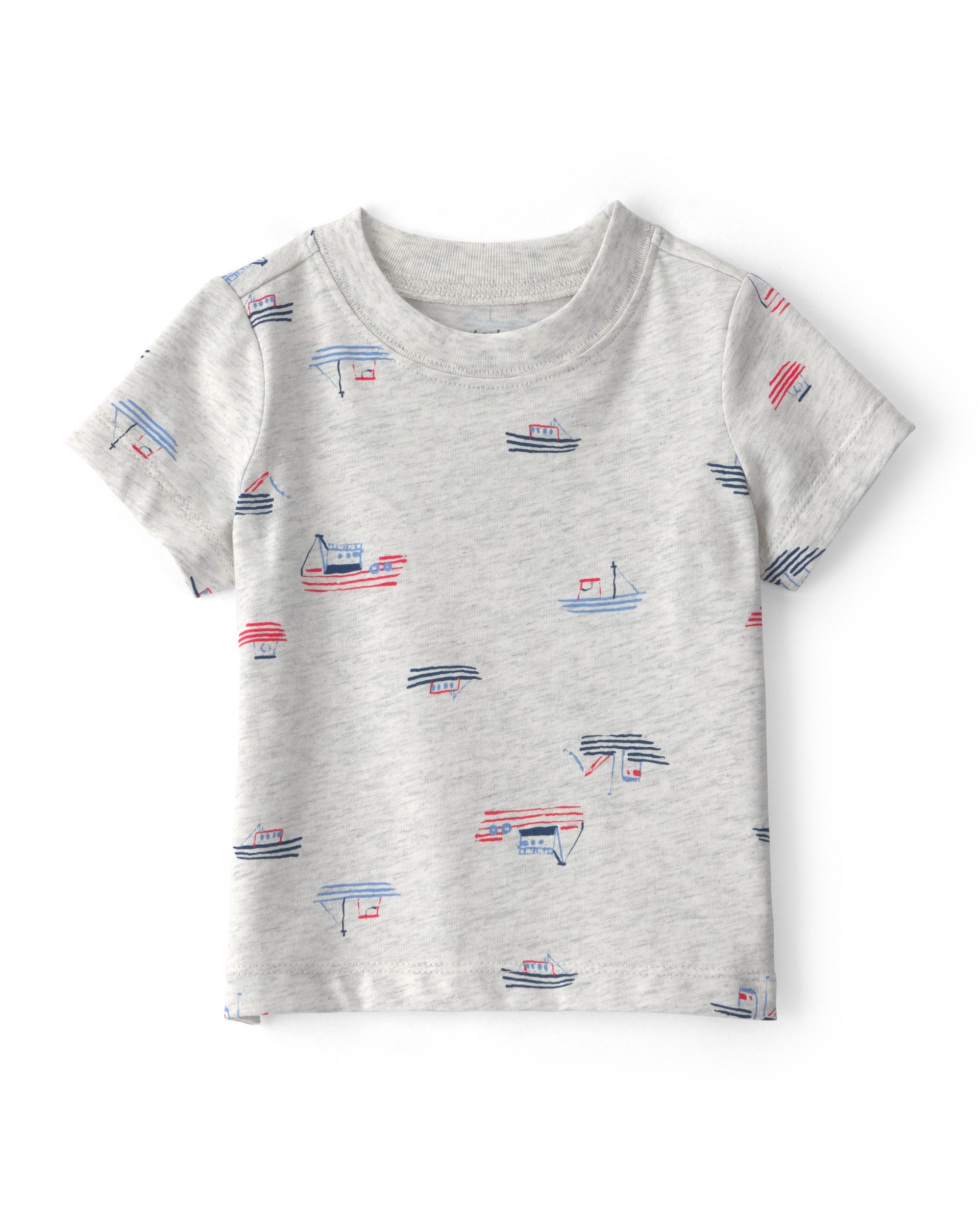 Conjunto de 2 piezas camisa y overol corto - Barquitos