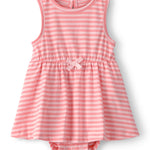 Vestido Pañalero - Rayas - Rosado