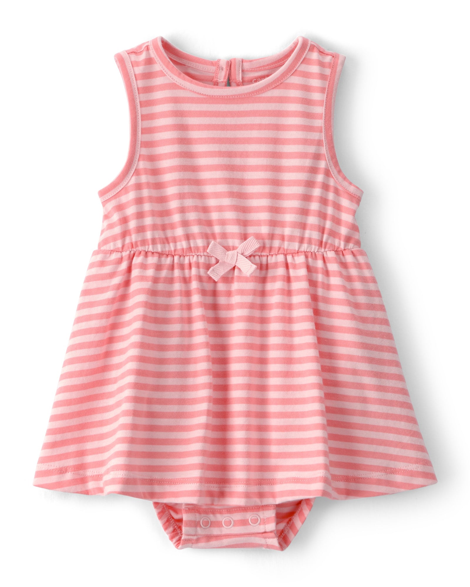 Vestido Pañalero - Rayas - Rosado