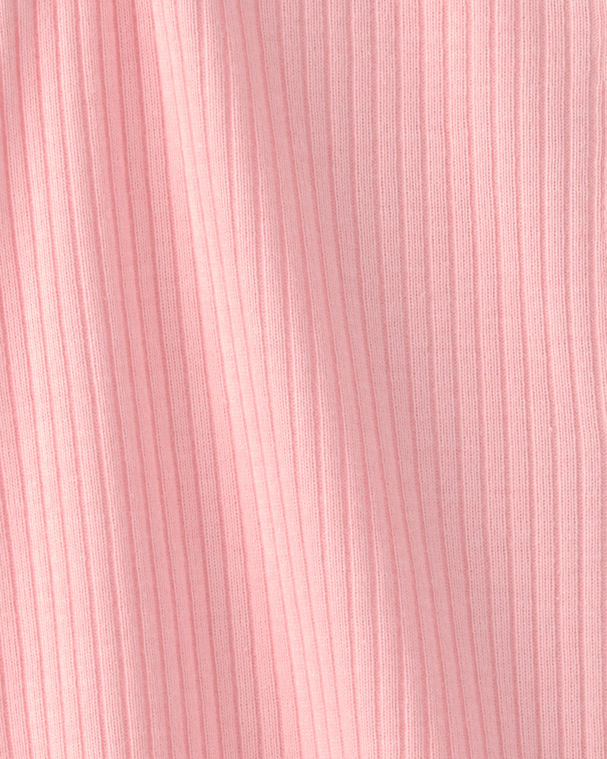 Romper De Manga Corta A Canalé De Algodón - Rosa