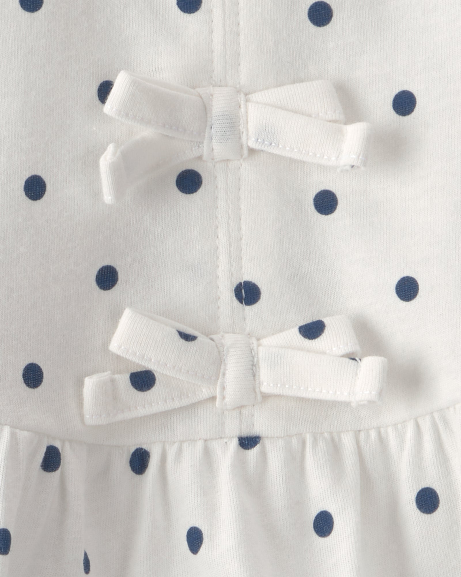 Conjunto De 2 Piezas De Blusa Y Short - Lunares Azul/Blanco