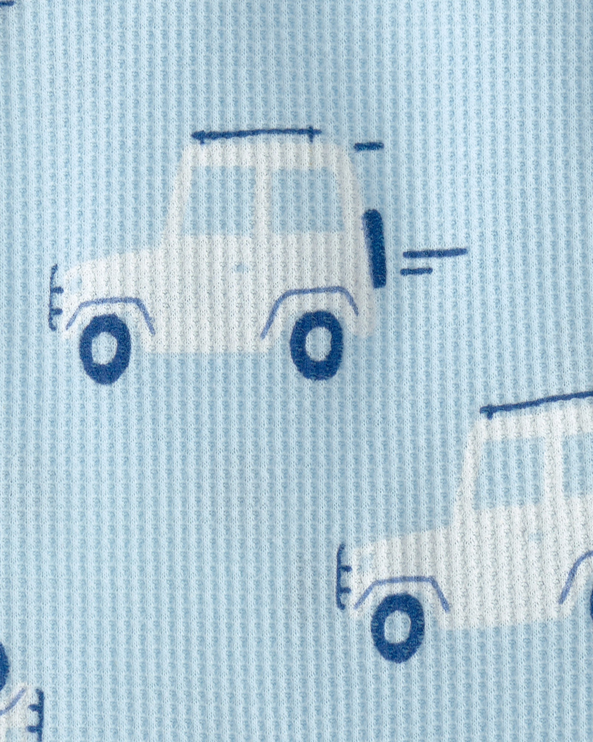 Romper Sin Mangas De Punto Gofrado De Cochecitos - Azul
