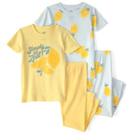 Pijama De Algodón 4 Piezas Con Limones - Multi