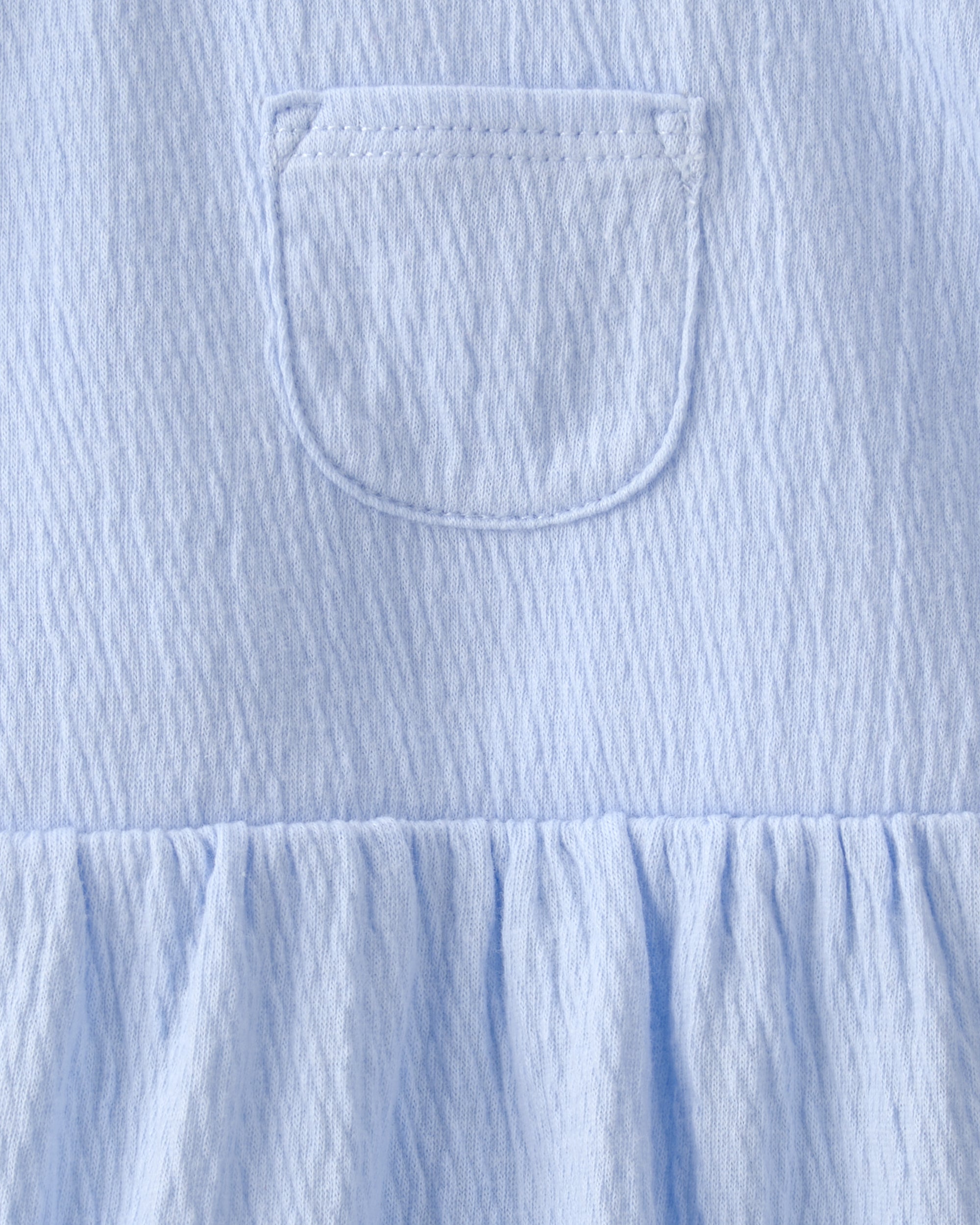 Conjunto De 2 Piezas Con Vestido Tipo Overol - Azul