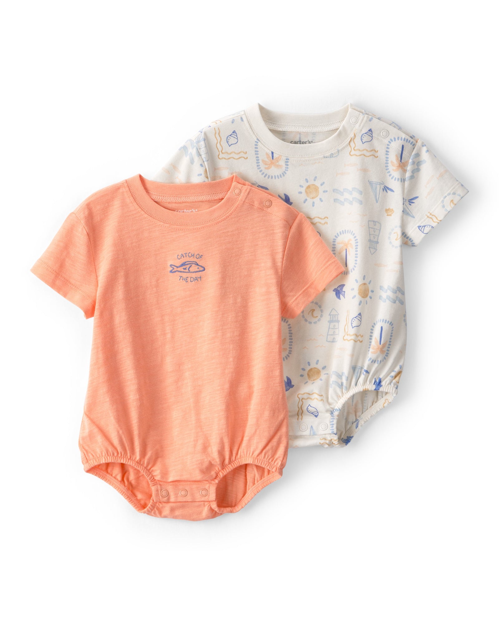 Paquete De 2 Rompers Burbuja Estampado Floral - Multi