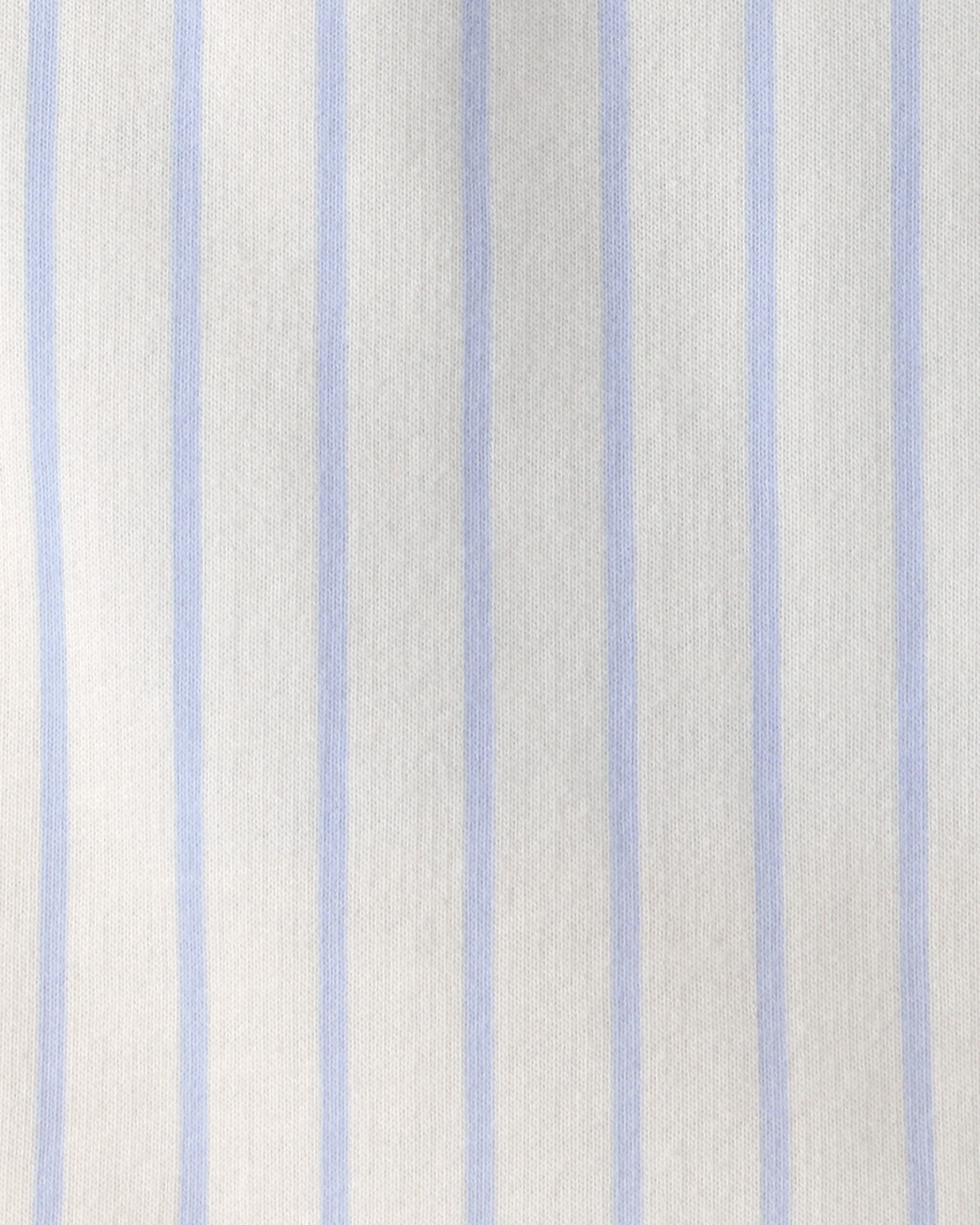 Conjunto De 2 Piezas Con Overol A Rayas - Azul