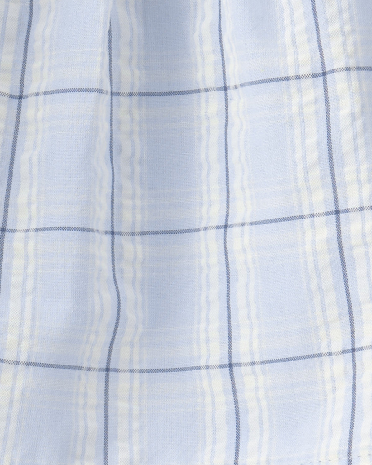 Conjunto de 3 Piezas Sombrero, Blusa y Short de Cuadros - Azul