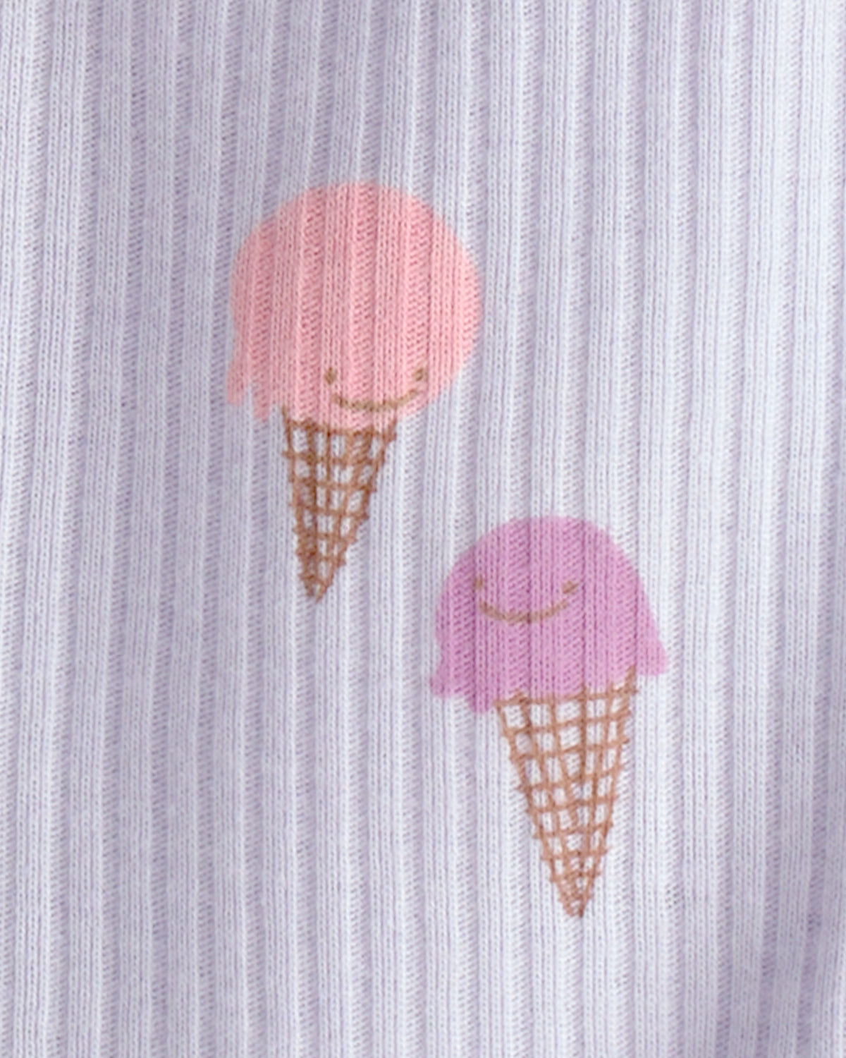 Mameluco De Cierre Doble Con Estampado De Helados - Morado
