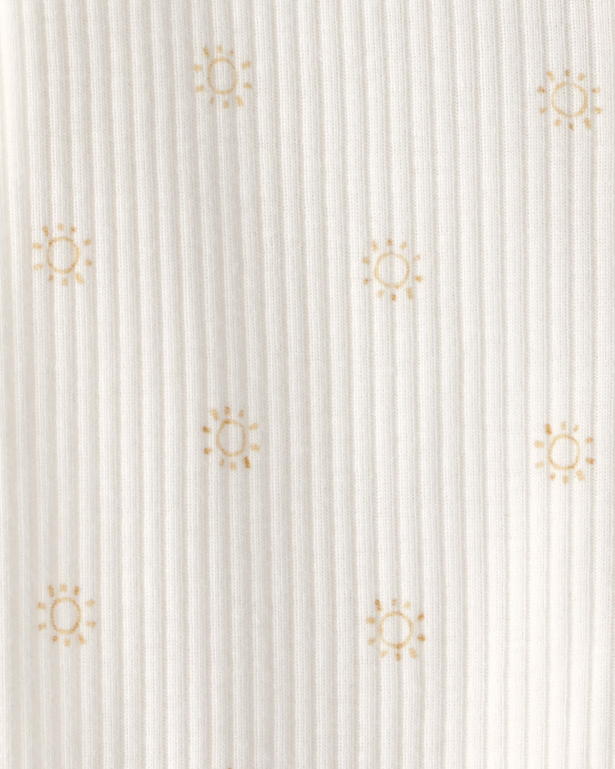 Mameluco De Cierre Doble Con Estampado De Sol - Blanco