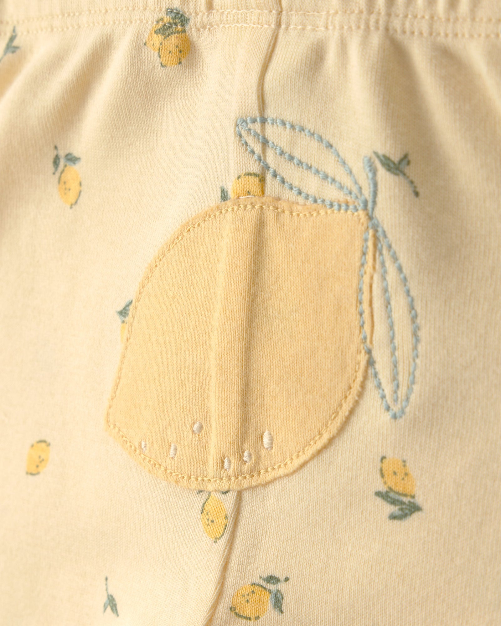 Conjunto de 3 piezas pañalero y pantalón - Limón - Amarillo/Blanco