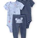 Conjunto de 3 piezas - pequeños personajes - animales marinos