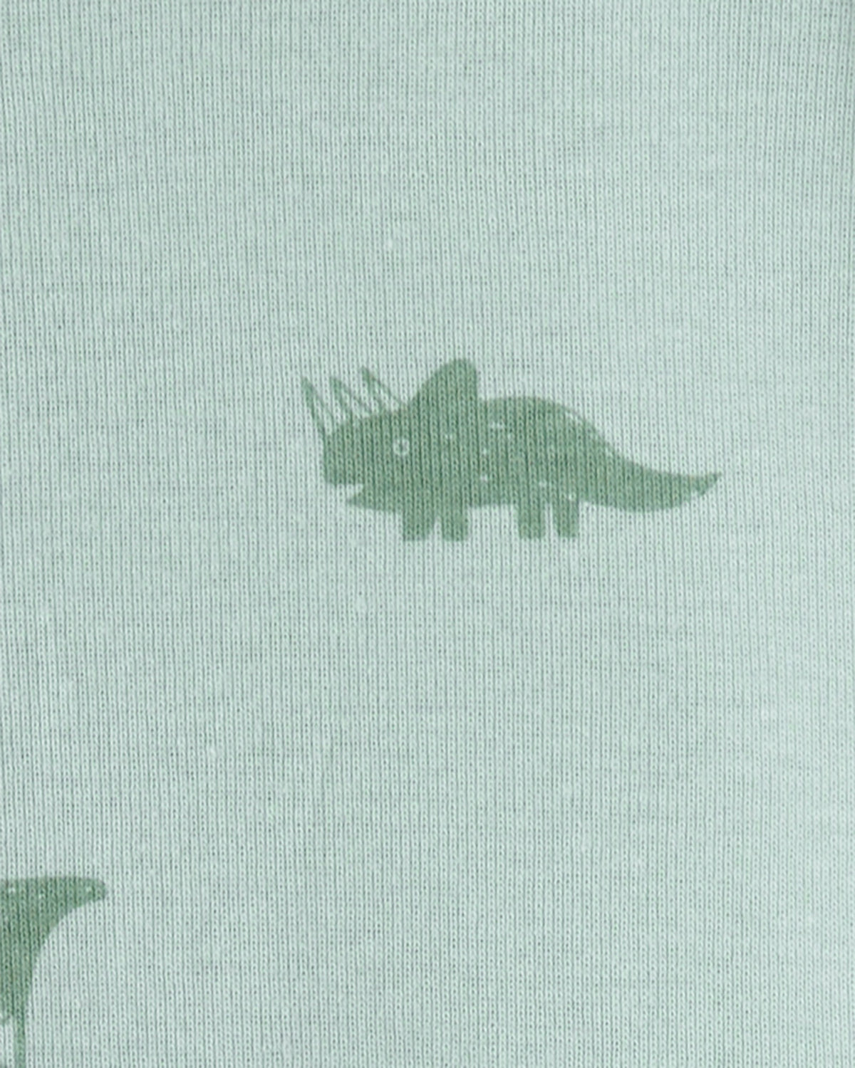 Pijama De Algodón De Ajuste Ceñido Con Dinosaurio Verde - Multi