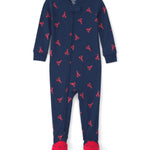 Pijama De Algodón De Ajuste Ceñido Con Langostas Azul - Multi