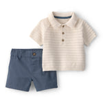 Conjunto De 2 Piezas Con Camisa Y Short - Blanco