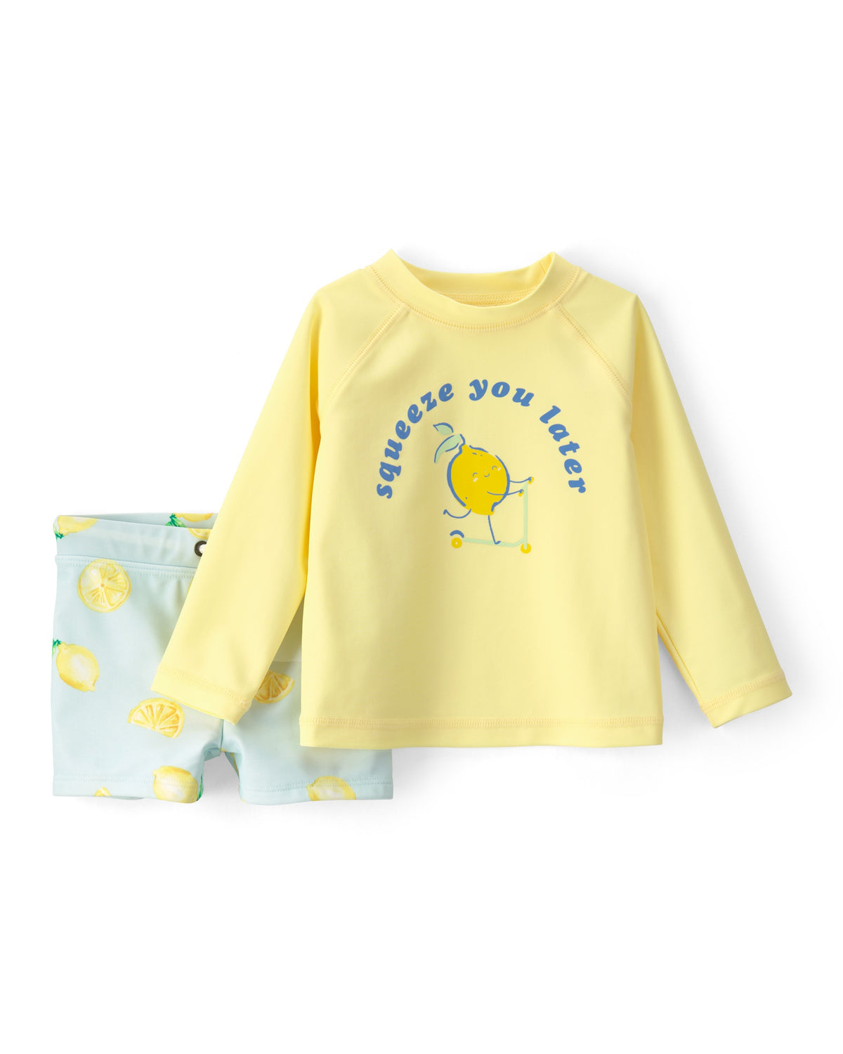 Traje De Baño De 2 Piezas Con Playera Para Nadar De  Limones - Multi